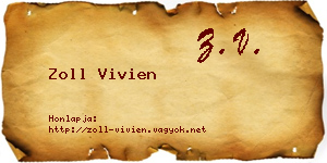 Zoll Vivien névjegykártya